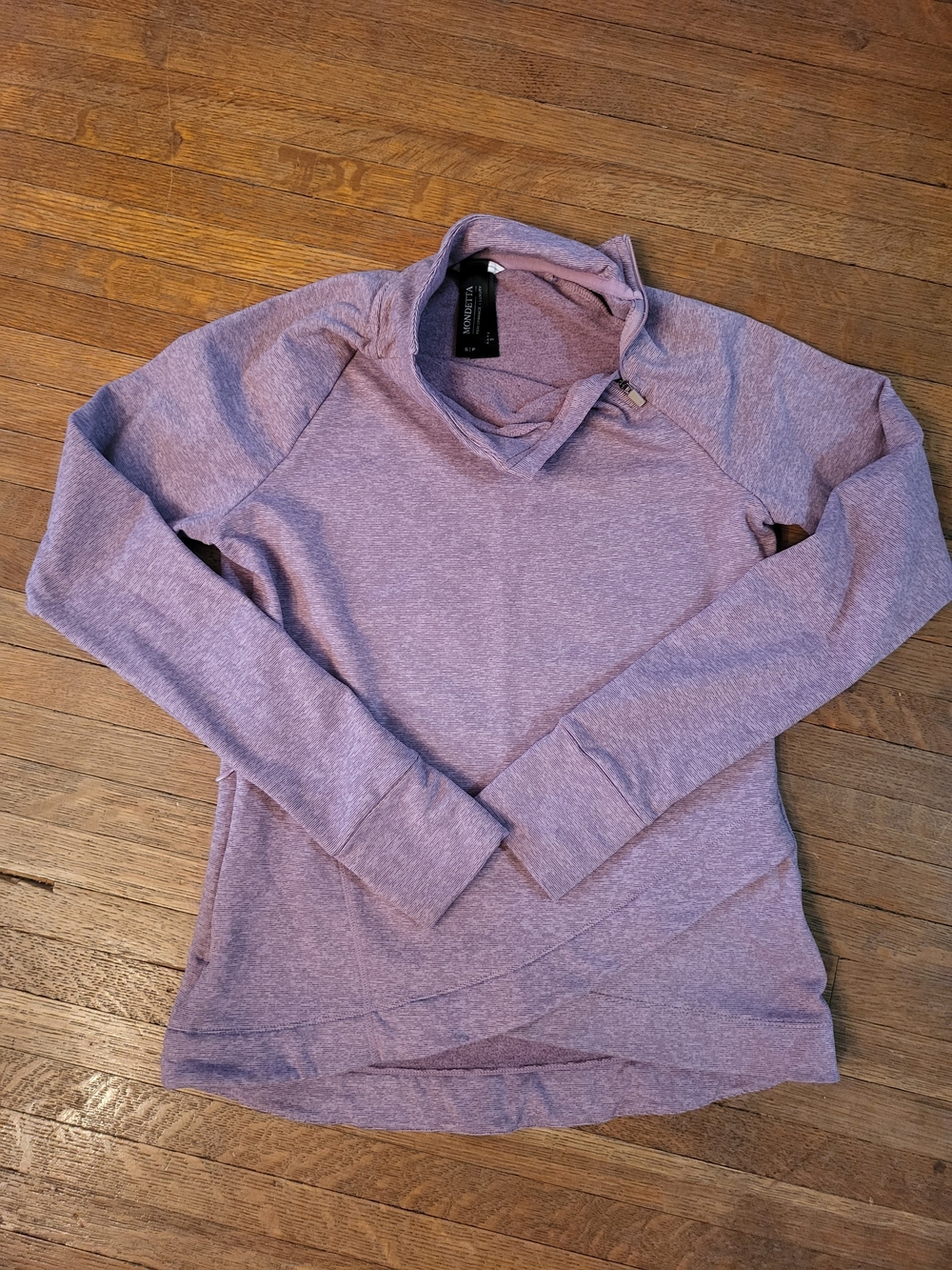 Mondetta Pink Heather Cowl Neck Pullover